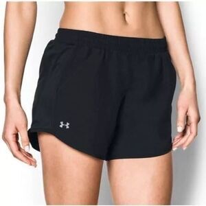UNDER ARMOUR Women’s Black HeatGear Fly By Running Shorts Small